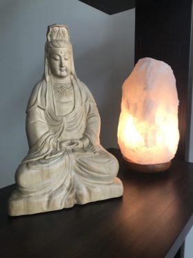 hand-carved quan yin